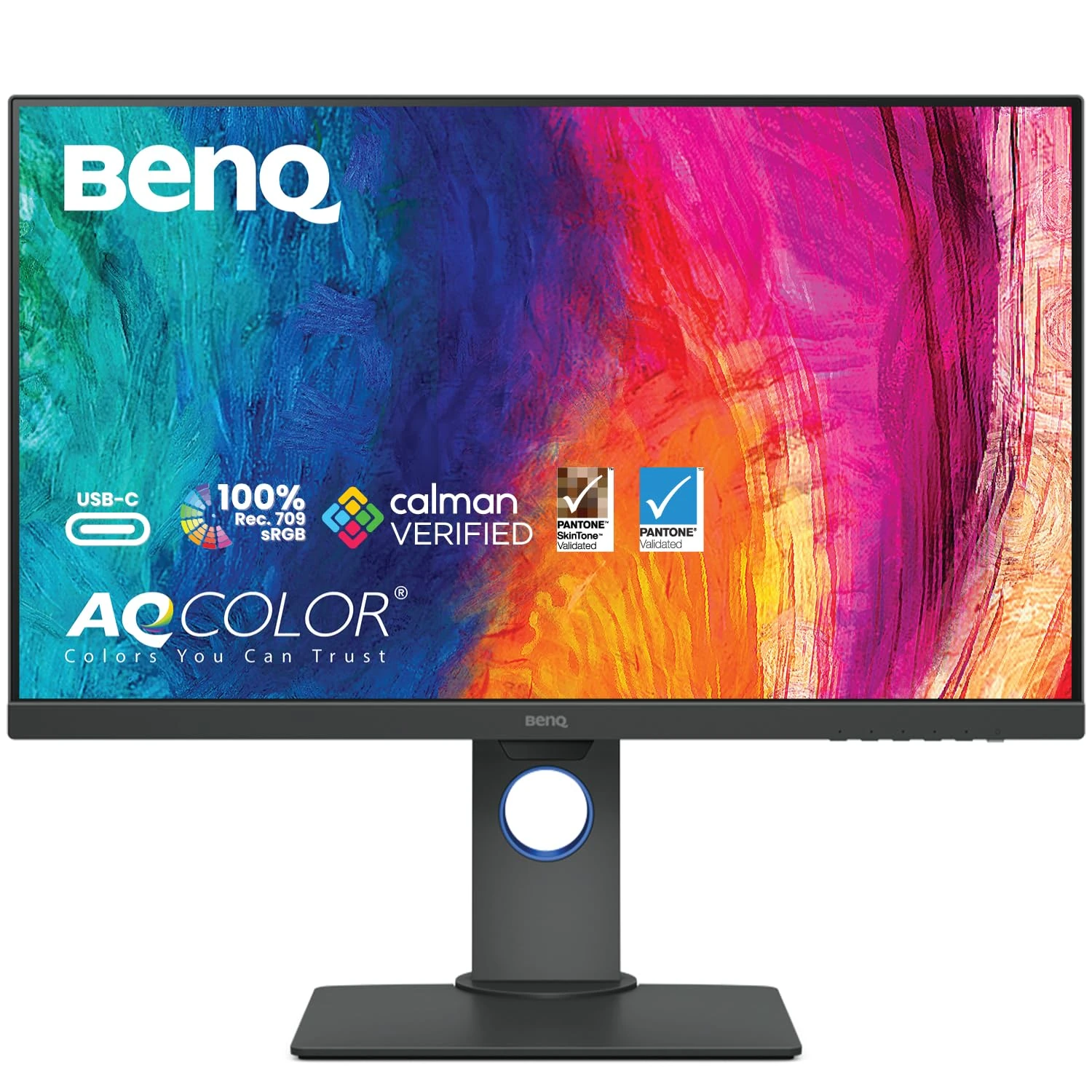BenQ PD2705Q 27 inch 2K QHD Monitor for Mac, Commercial/Graphics Design, Video Editing, USB-C, 100% sRGB/Rec.709, Display Pilot, KVM, Low Blue Light, Flicker-Free, IPS, ICCsync, Black
