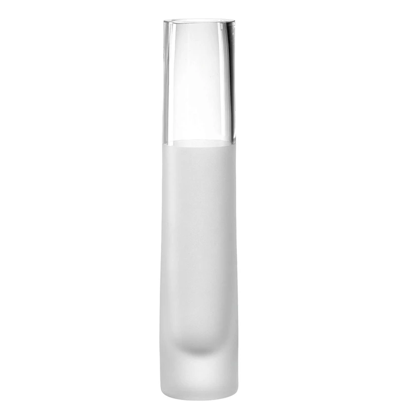 Leonardo Novara 018634 Decorative Vase Made of Satin Glass in Modern Design, Narrow Cylinder Shaped Glass Vase for Single Flowers as Solifleur Vase, Height: 30 cm, Diameter: 6.3 cm, 520 ml