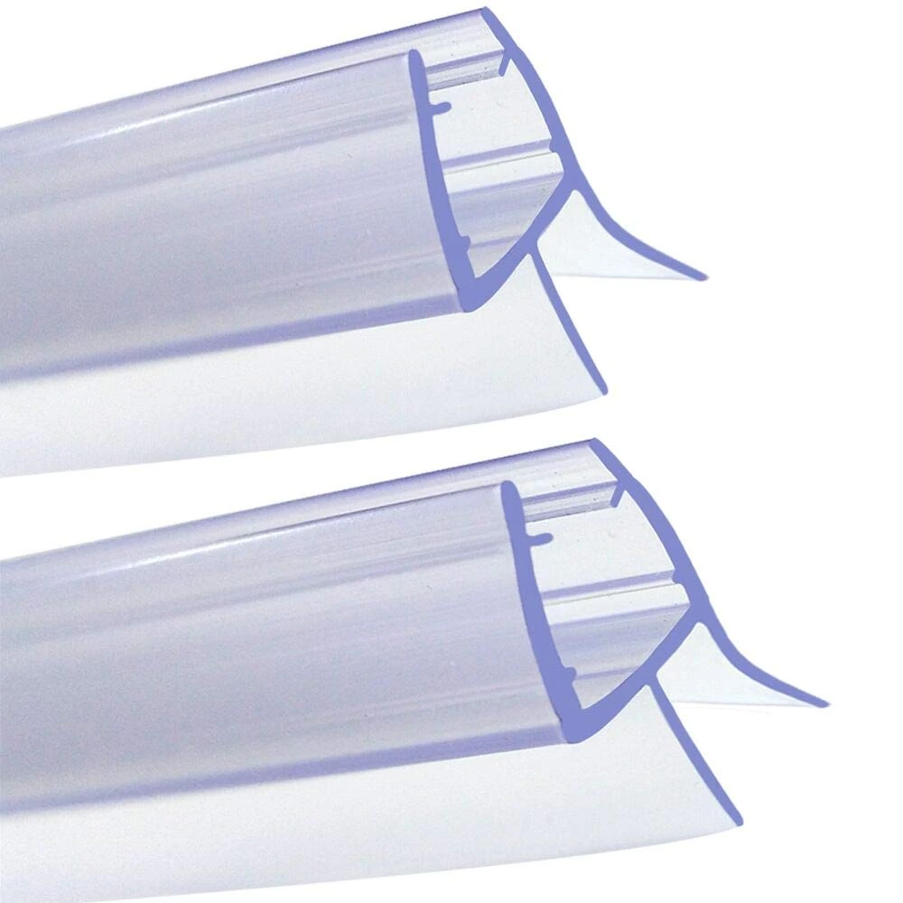Shower Door Seal Strip, 2Pcs Shower Seal Strip Shower Glass Seal Strip 4-6mm Seal Strip for Shower Screen Seal Rubber Straight Glass Guard Bath Bottom Shower Door 100cm/1000mm