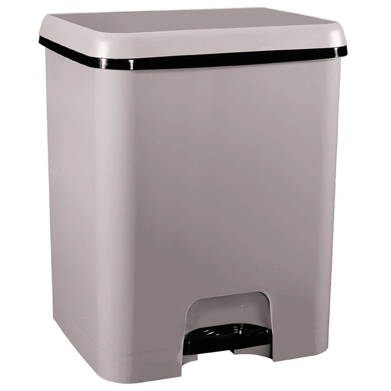 TODO HOGAR Duo Eco Pedal Bin 52 Litres in Brown