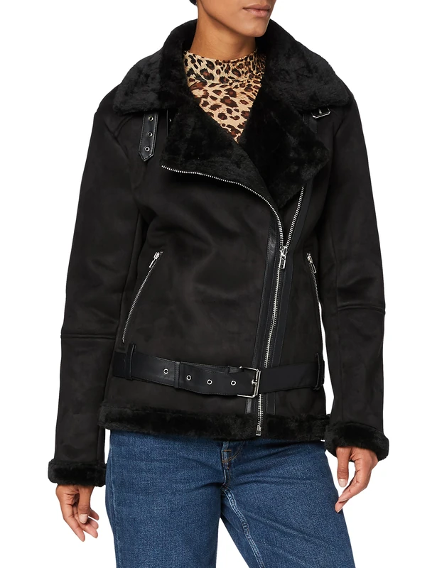 SPARKZ COPENHAGEN Women's Roy Faux Leather Jacket, Black, XS