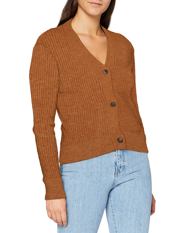 SPARKZ COPENHAGEN Women's Kalista Cardigan Sweater, Dark Fudge, L