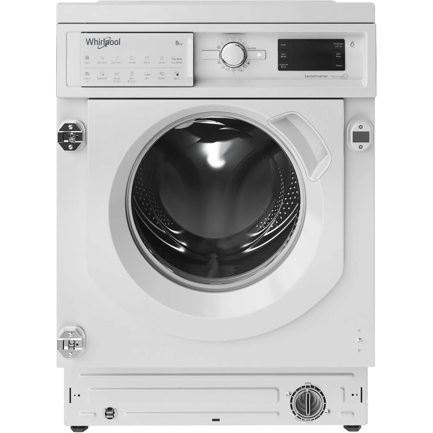 Whirlpool FreshCare BI WMWG 81484 UK Built-in Washing Machine, 8kg load, 1400rpm, White