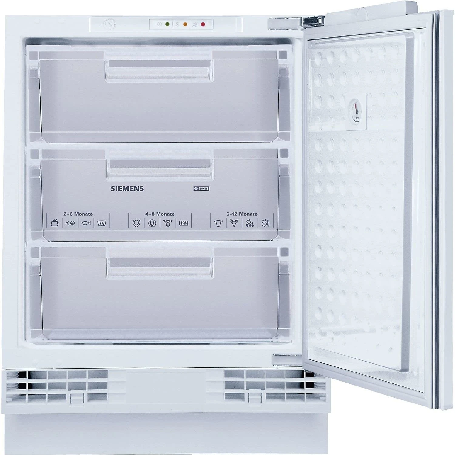 Siemens GU15DAFF0G Built under Freezer with superFreezing Function and multiAlarm system, 82x59.8cm, Flat Hinge, Built in, iQ500, White