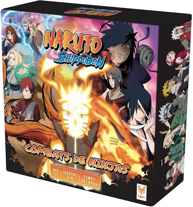 TOPI GAMES - Naruto Shippuden - Ninja Fights -Board Games - Board Game - Child Game - Ages 7+ - 2-6 Players - NAS-999001