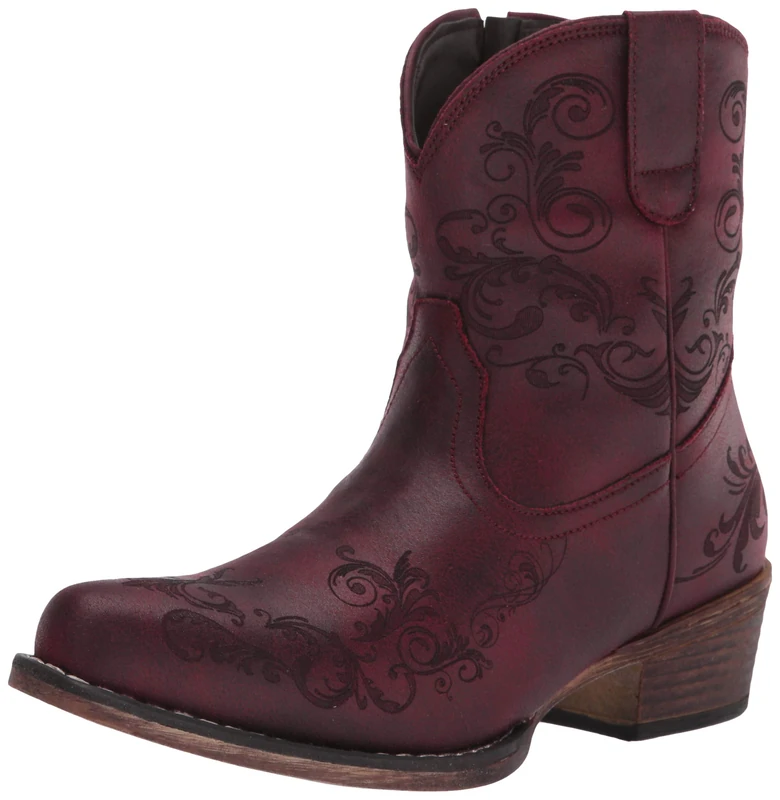ROPER Women's Short Stuff Western Boot, Red, 4.5 UK