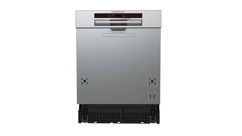 Cookology CSID601SS 60cm Wide Full Size Semi Integrated Dishwasher with 7 Wash Cylces including ECO mode, 13 Place Settings - Stainless Steel Fascia