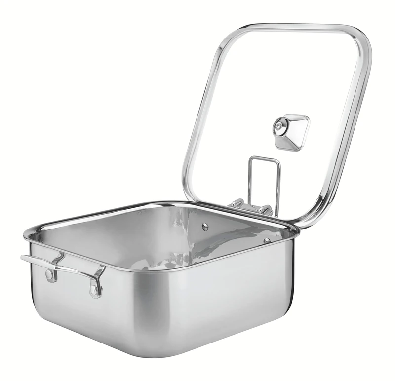 Tramontina 3-Ply Stainless Steel Square Casserole 28.8 x 28.8cm (7.3l)