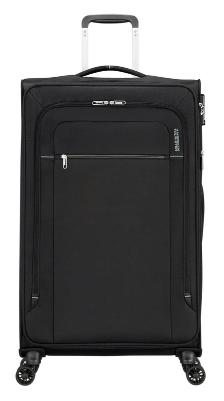 American Tourister Crosstrack - Spinner L, Expandable Case, 79 cm, 109.5/119 L, Black/Gray (Black/Grey)