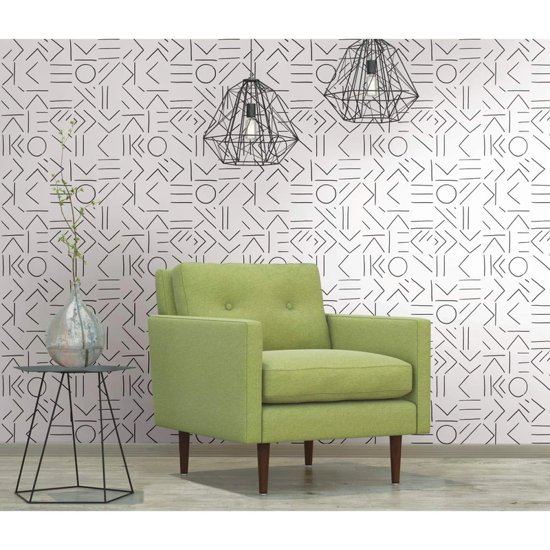 RoomMates RMK11636RL 45.72 cm x 5.74 m Down The Line Vinyl Wallpaper, Black and White
