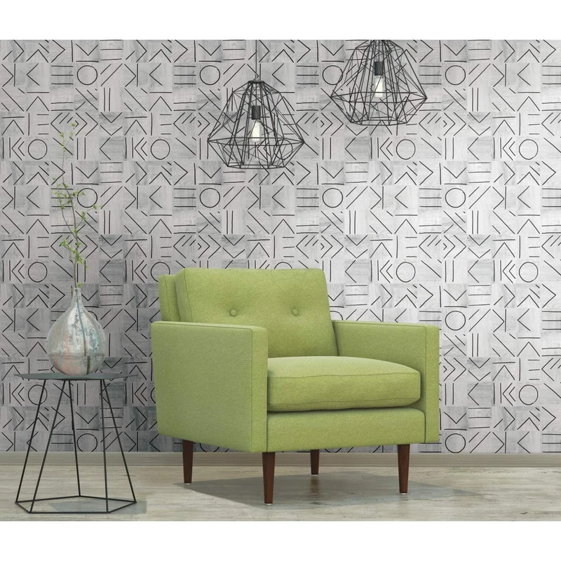 RoomMates RMK11639RL 45.72 cm x 5.74 m Down The Line Vinyl Wallpaper, Black and Grey
