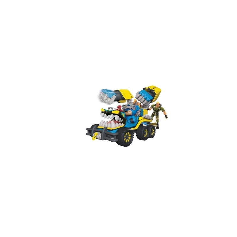 POWER PLAYERS, T-Force PWW03 Function Vehicle, Monster Truck with Jaws, Punch Attack Toy for Children 4 Years Old