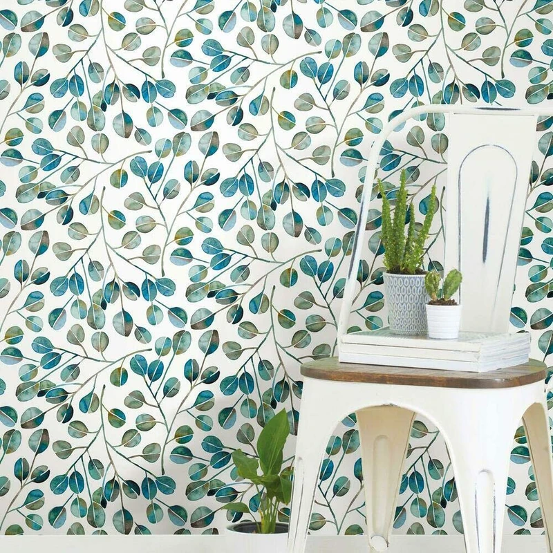 RoomMates Self-Adhesive Wallpaper cat Shell Eucalyptus - Image 1