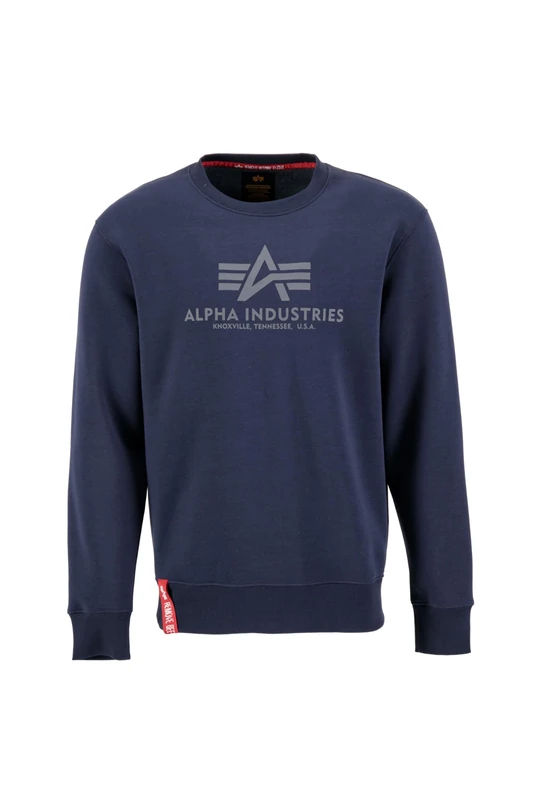 ALPHA INDUSTRIES Men's Basic Sweater Sports Hoodie, NASA blue, L