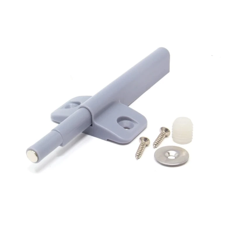 Grey Magnetic Catch for a Sleek, Simple and Secure Closure for Cupboard and Wardrobe Doors - 85/123mm - Pack of 20