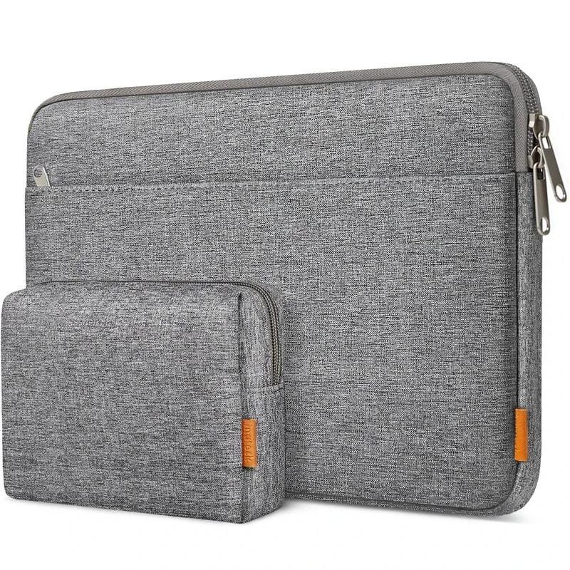 Inateck 13 inch Laptop Case Sleeve Bag Compatible with 13 inch MacBook Air/Pro M4 M3 M2 M1 2016-2025, 13.3 inch and 13.6 inch Surface Pro 11/10/9/X/8/7/6/5/4/3, with Accessory Bag, Grey