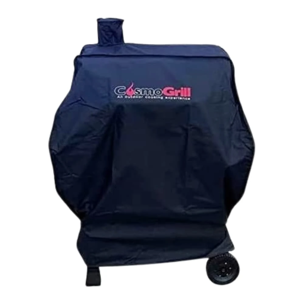 CosmoGrill XL Smoker Waterproof BBQ Cover, 600D Oxford Fabric Cloth, Heavy Duty, Windproof, UV Resistant Barbecue Grill Covers (89L x 64W x 113H cm, Black)