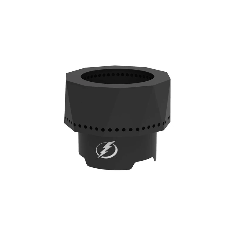 Blue Sky Outdoor Living NHL Tampa Bay Lightning Ridge Portable Steel Smokeless Fire Pit with Carrying Bag, Firewood and/or Wood Pellet Burning