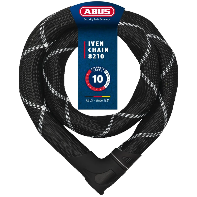 ABUS chain lock Iven Chain 8210 - bicycle lock made of hardened steel - with synthetic fibre coating - security level 10