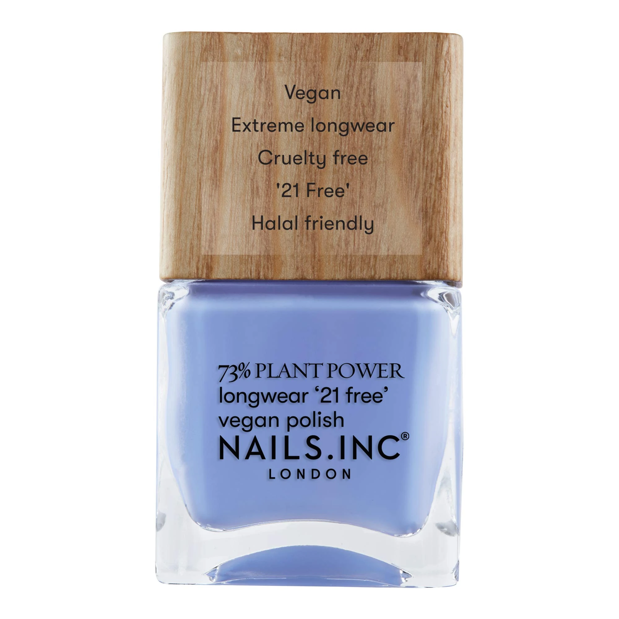 Nails.INC 73% Plant Power Nail Polish, Long Lasting Nail Color Lasts Up to 10 Days, Quick Drying, Cruelty Free, Vegan, 21 Free Formula, Soul Surfing, (14ml)