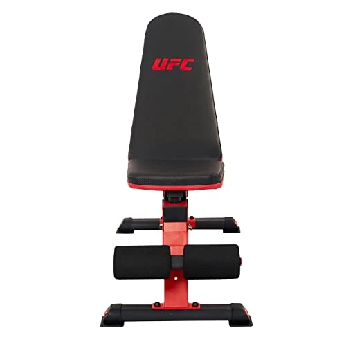 UFC Folding FID Weight Bench, 363 KG Max Load Adjustable Full Body Workout Strength Training Flat, Incline, Decline, Abs Bench for Dumbbell, Barbell and Olympic Bar Lifting, Foldable and Easy Storage