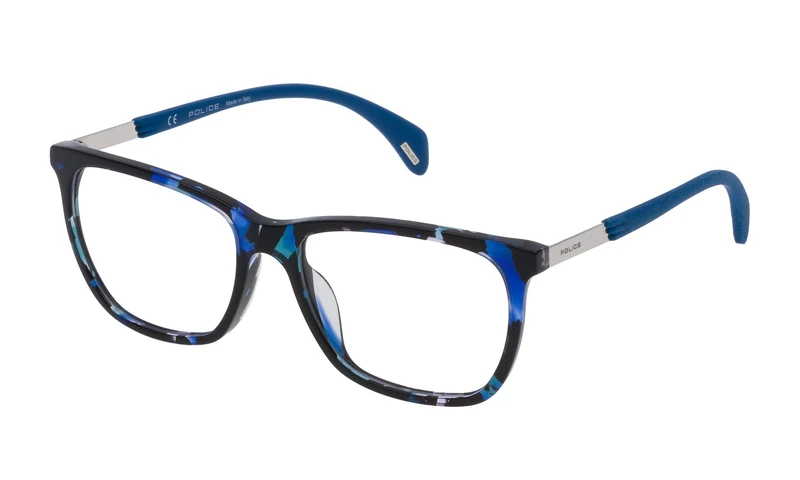 Police Women's VPL6305106RJ Sunglasses, Blue Havana+Black, 51/16/140