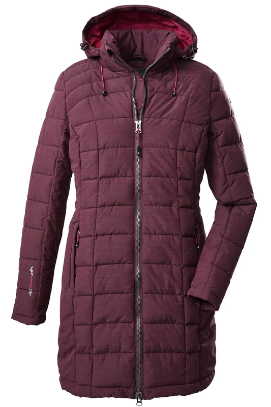 Killtec Women's Skane Wmn Quilted Jacket with Down Look and Removable Hood