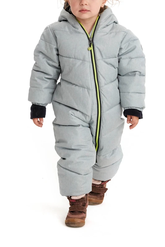 Killtec Unisex Children's Karter Mini Jumpsuit in Down Look with Hood, Smoke Blue, 74-80 EU