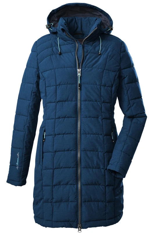 Killtec Women's Skane Wmn Quilted Jacket with Down Look and Removable Hood