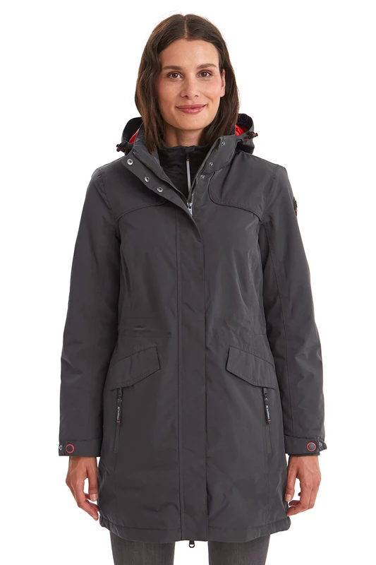 Killtec Women's Grindavik WMN CT B Functional Parka with Zip-Off Hood