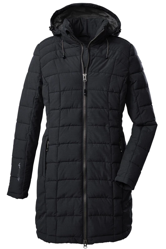Killtec Women's Skane Wmn Quilted Jacket with Down Look and Removable Hood