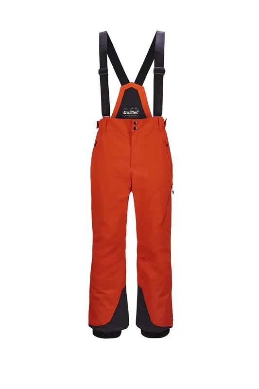 Killtec Men's Kuopio MN Ski PNTS Functional Trousers with Removable Straps, Ski Edge Guards and Snow Guards, Orange, XXL
