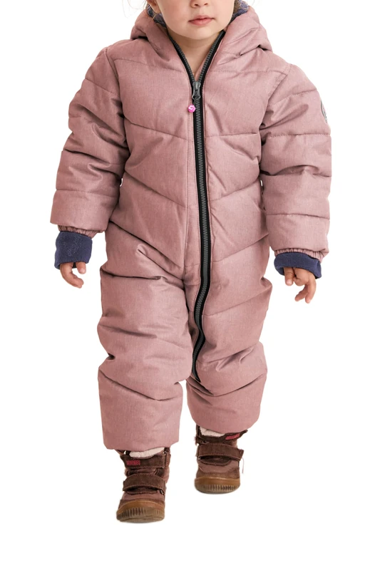 Killtec Karter Girls' Mini Jumpsuit in Down Look with Hood, girls, Jumpsuit in down look with hood, 34238-000, rose, 86/92