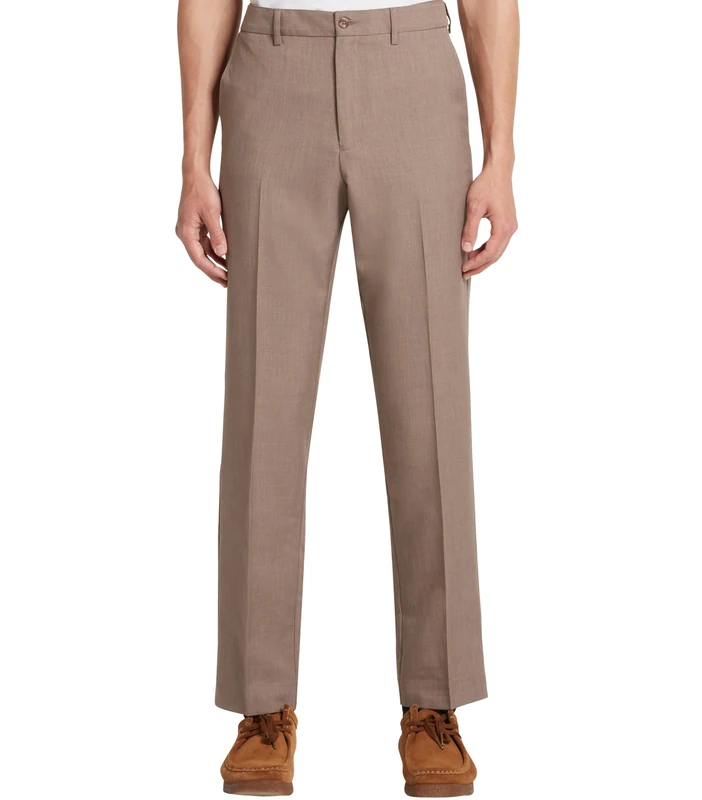 Farah Classic Men's Roachman Trousers, Dark 31L Taupe, 48W
