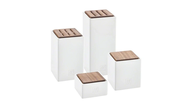ZWILLING Set of 4 Ceramic and Wood (Containers/Blocks) Accessories Universal Kitchen Knives, Not Applicable, Multi-Coloured