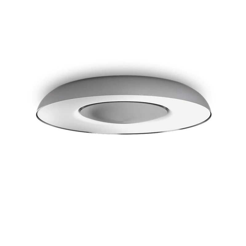 Philips Hue Still White Ambiance Smart Ceiling Light LED with Bluetooth, Aluminium and Dimmer Switch. Works with Alexa, Google Assistant and Apple HomeKit Chrome, 915005913901