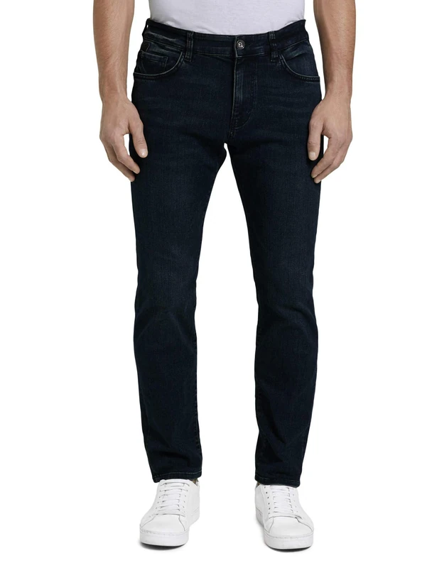 TOM TAILOR Men's 202212 Marvin Straight Jeans, 10136 - Dark Blue Denim, 30W / 30L