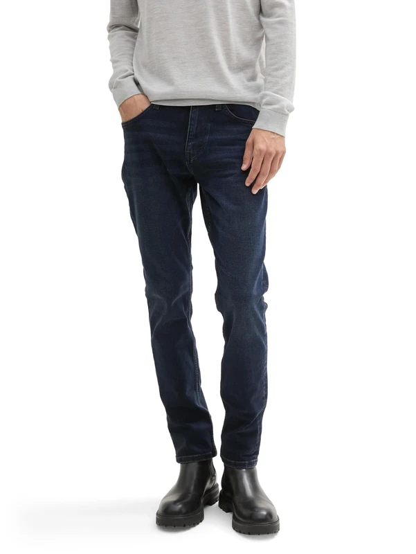 TOM TAILOR Men Jeans 202212 Josh Slim, 10173 - Dark Stone Blue Black Denim, 36W / 36L