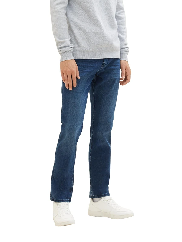 TOM TAILOR Men Jeans 202212 Josh Slim, 10172 - Mid Stone Blue Black Denim, 36W / 30L