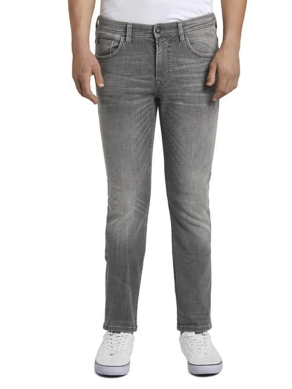 Tom Tailor Denim Men's Aedan Trouser, 10219-Used Mid Stone Grey, 32/32