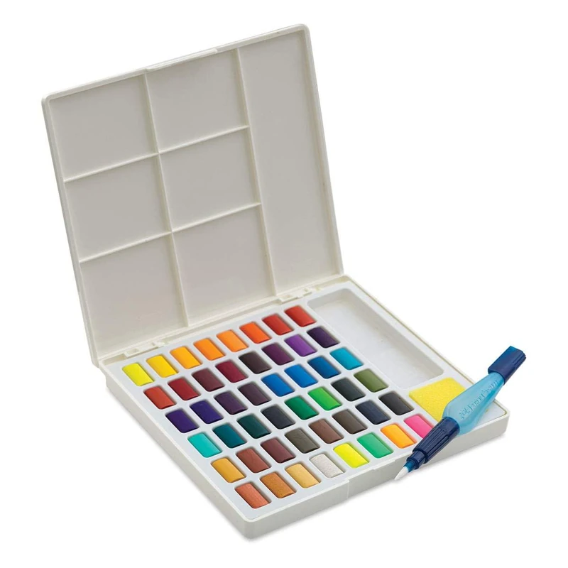 Faber-Castell 169748 Pencil Case with 48 Coloured Watercolours