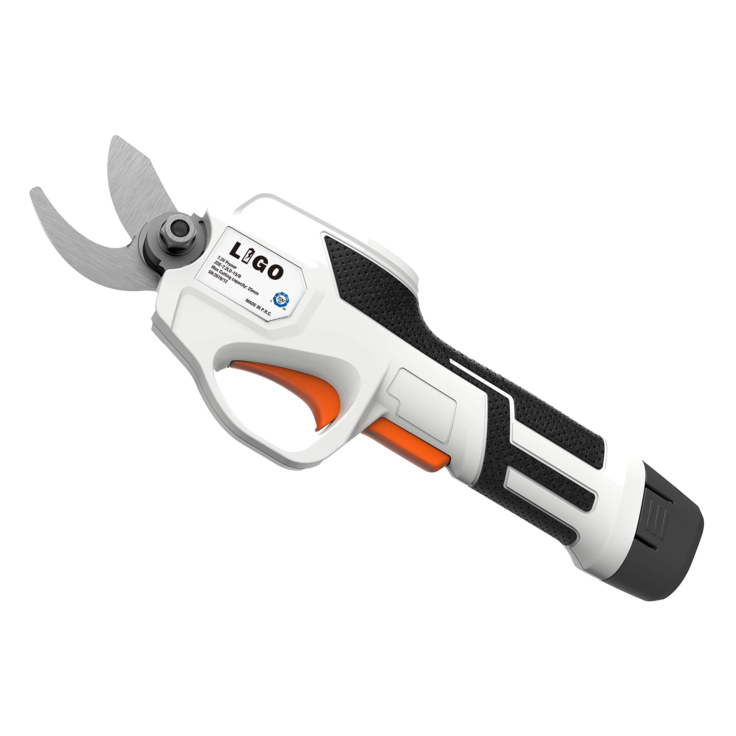 LIGO 7.2V Cordless Pruning Shears - Heavy Duty 18mm Branch Cutter, Rechargeable Lithium Battery Electric Shears with Safety Lock & Ergonomic Handle for Thick Tree Branches(Pruner)