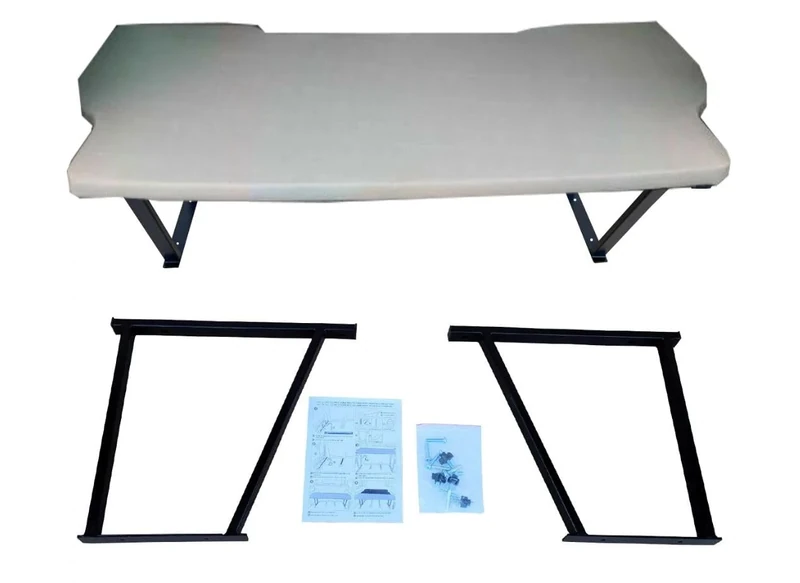 BREMER SITZBEZÜGE Multiflexboard Compatible with VW T5 T6 T6.1 Multivan Bed Extension Camping Accessories Motorhome Bed Camper Sleeping Pad Height 51 cm Including Consoles Grey