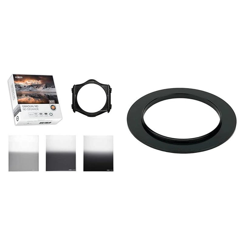 Cokin WP-H3H0-25 P Series Gradual ND Filter Kit with Holder, grey & P477 77mm TH0.75 Adapter, Black