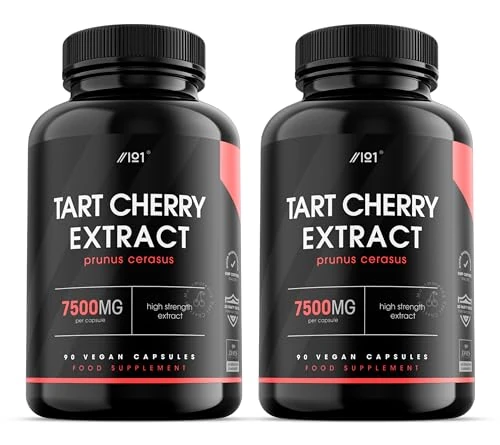 Montmorency Cherry 7500mg - 90 Capsules (V) - High Strength 15:1 Tart Cherry Extract - Antioxidant Rich Supplement - by Alpha01 (2-Pack)