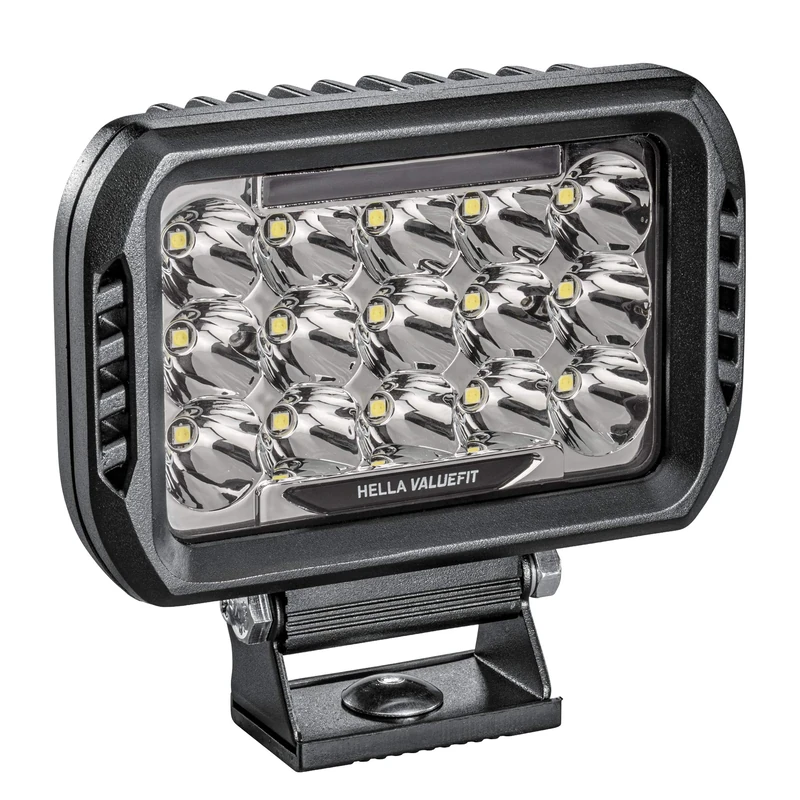HELLA VALUEFIT 1FE 358 154-041 LED-Spotlight - 450 - 12/24V - Rectangular - Reference number: 12.5 - Bolted/mounting - Clear diffusing lens - Lens Colour: Crystal clear - Cable: 500mm - left/right