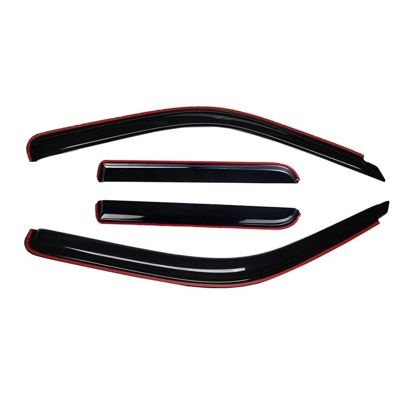 WV194355 In-Channel Rain Guard Dark Smoke, 4 PCS for 2002-2006 Chevrolet Avalanche & Suburban, 2002-2006 Escalade EXT, 2001-2006 Yukon XL, 2001-2007 Silverado/Sierra 1500/2500/3500 with Crew Cab