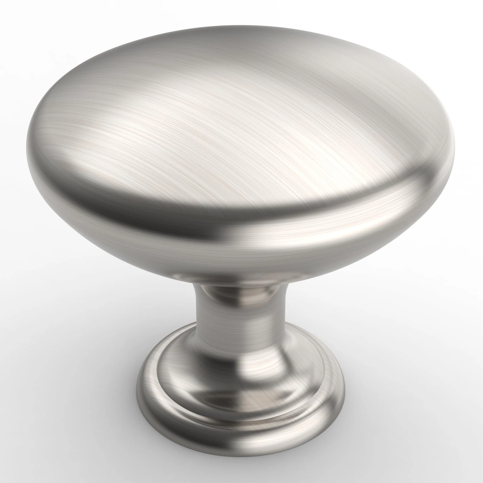 Furniware 12 Pack Cabinet Hardware Knobs, Kitchen Door Cabinet Brushed Satin Nickel Round Solid Knobs, 1.1" (28mm) Diameter