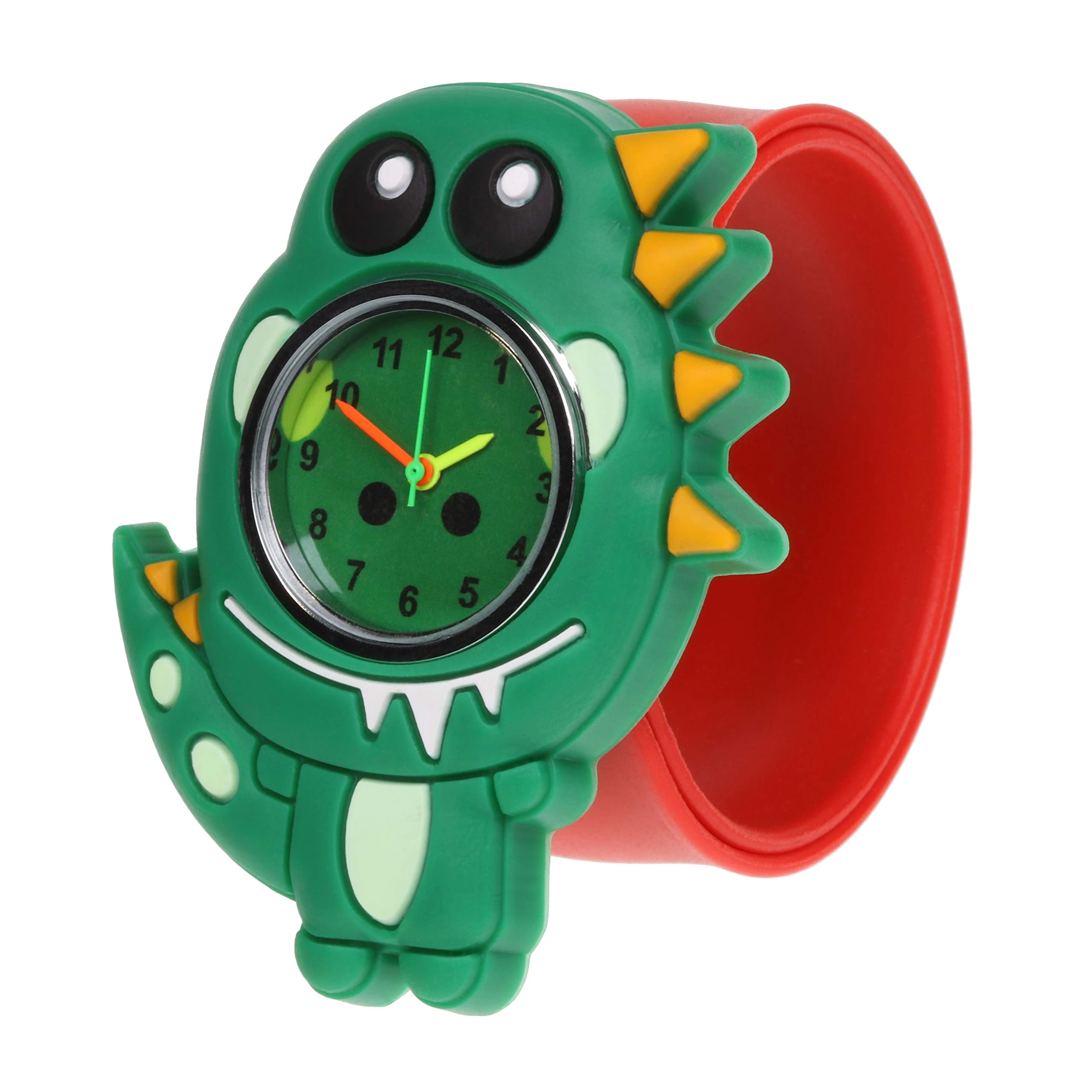 Stands Out, Supplying Outstanding Gifts Wacky Watch Dinosaur TRex Animal Design Slapwatch Fast Fit Kids Childrens Silicone Watch Band Learn to Tell The Time Unisex Instant Fit Any Size
