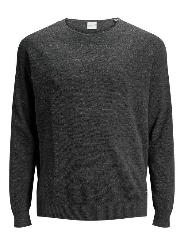 Jack & Jones Women's JJEHILL Knit Crew Neck PS Sweater, Dark Grey Melange/, EU5XL US3XL